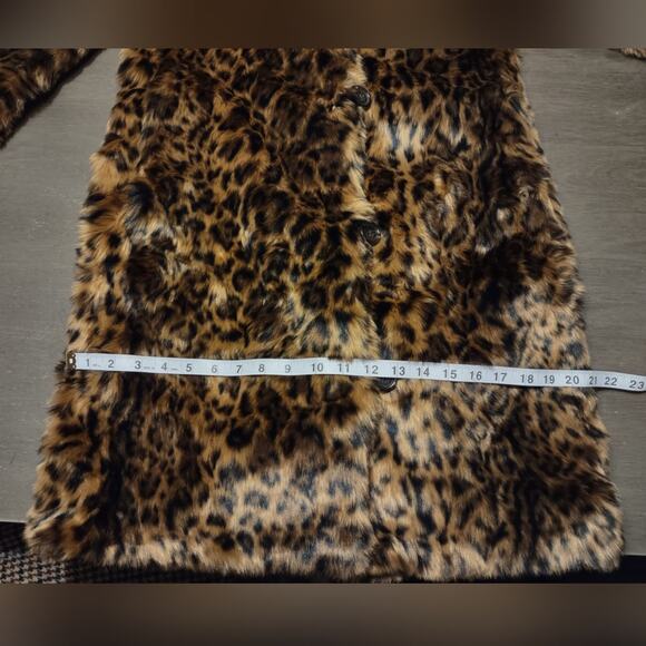 J. Crew Faux-fur leopard coat Size XXS - Picture 8 of 16